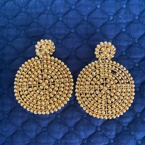Lisi Lerch Gold Disk Earrings